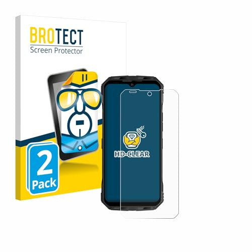 BROTECT Schutzfolie für Doogee V30T | 2 Stück Transparenter Displayschutz Made in Germany Klare Displayschutz-Folie Clear Einfache Montage Case-Friendly