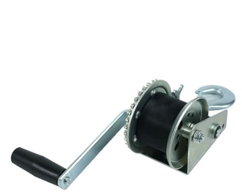 Seilwinde für Bootsanhänger mit 4,5 m Textilgurt manuell 600 Pfund / 270 kg