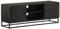LAPOOH 372007 Meuble TV en bois massif de manche et fer noir 110 x 30 x 40 cm