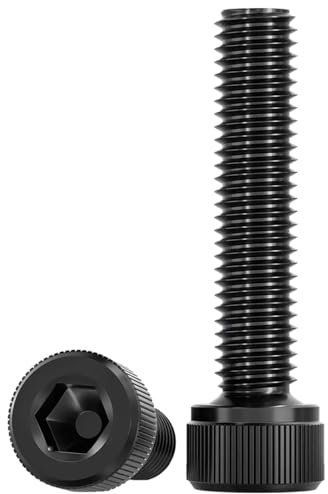 Drenky 20 Piezas Tornillos Cilíndricos con Hexágono Interior M5 X 35 mm Tornillos Cabeza Cilíndrica Acero Inoxidable A2 V2A DIN 912 / ISO 4762 Tornillos Allen Negro Roscas Completas