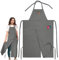 Potterhyme Töpferschürze mit geteiltem Bein – 100 % Baumwoll-Leinen, Töpfer- und Keramikschürzen mit Taschen für Damen und Herren, GRAU, Einstellbar