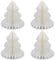 Frau WunderVoll® Papierbaum matt weiß Magnetverschluss 4er Set Ø13cm H14cm / Tannenbaum Weihnachtsbaum Weihnachten Dekoration Tischdeko Weihnachtsdeko Weihnachtsdekoration Fenster-Deko