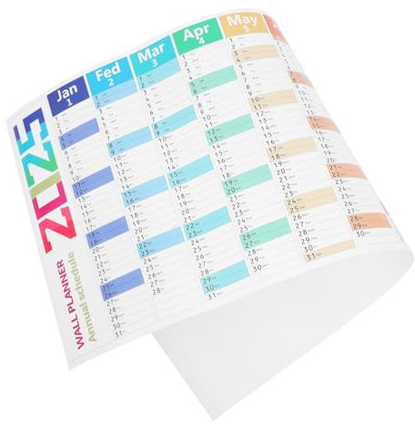 DIYEAH Wandkalender Aus Posterlaminat Monatskalender Zum Aufhängen Mit Abwischbarer Oberfläche Für Homeoffice Schule Und Büro Jahreskalender Mit Dekorativem Hintergrund