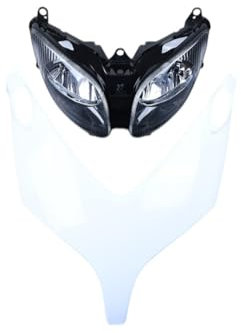 avdb-moto Carénage Avant/Tête de Fourche Compatible avec YAMAHA TMAX 500 T-MAX 2001-2007 Pack : Tête de Fourche + Optique (Non-Peint)