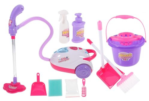 INOOMP Kit Giocattolo Aspirapolvere Per Ragazzo Giocattoli Di Pulizia Senza Batteria Simulazione Realistica Per Casa Delle Bambole e Giocare