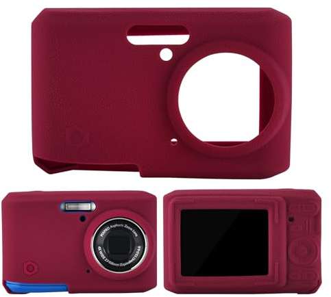 Hzycwgone Soft Silicone Protective Case for Kodak PIXPRO Friendly Zoom FZ45 | Anti Scratch Slim Fit Cover Sleeve for KODAK PIXPRO FZ45 Digital Camera - Red