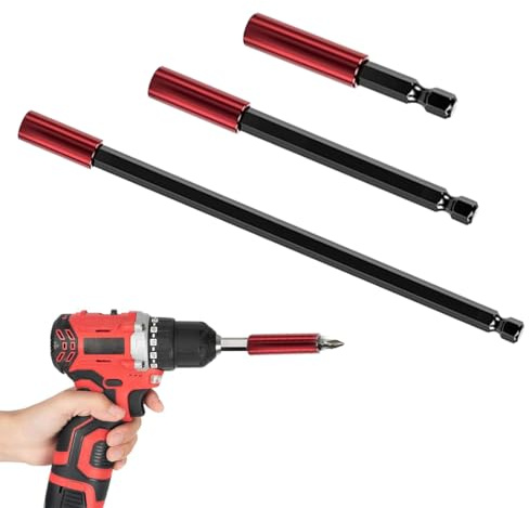 OPVYAEU 3 Pezzi Portainserti Lungo per Avvitatore, 50/100/150 mm Prolunghe Portainserti, Porta Inserti Magnetico Lungo Esagonale da 1/4, Prolunga Avvitatore, per Avvitatori Elettrici, Trapano