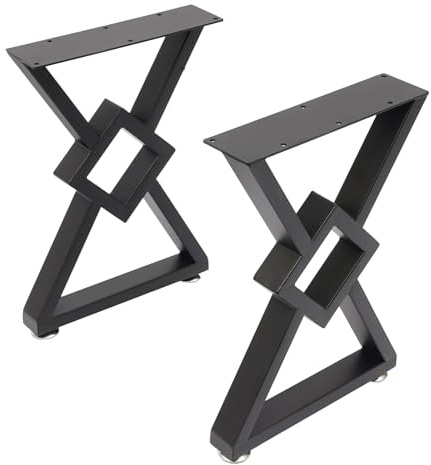 ZNLLQZN Lot de 2 pieds de table en métal avec patins antidérapants - Pour table basse, bureau d'ordinateur, bureau et table à manger - 30 x 7 x 40 cm