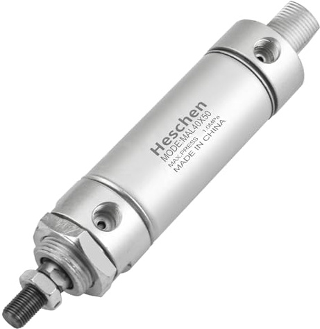 Heschen Pneumatic Slim Air Cylinder, MAL 40-50, PT1/4'' Port, 40mm Bore, 50mm Stroke, Double Acting
