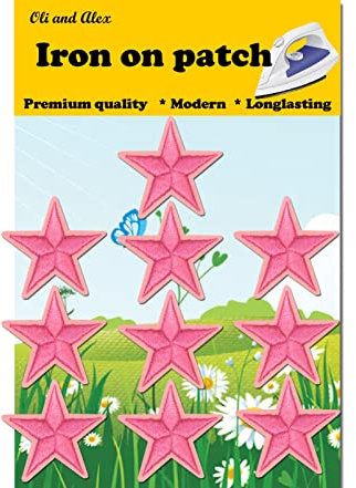 Iron On Patches - Yellow Star Patch 10 pcs Iron On Patch Embroidered Applique A-36