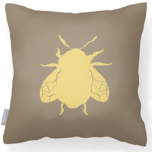 Izabela Peters Outdoor Cushions Waterproof, 43 cm, Filled Outdoor Cushion, Bee - Taupe, Garden Furniture Cushions, Outdoor Seat Cushions, Garden Chair Cushions