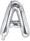 PartyDeco Folienballon Buchstabe A Silber-Geburtstag Hochzeit Jahrestag Folienballon Buchstabe A- Silber Größe ca. 35 cm Verlobung Silvesterparty Folienballon Hel Deko Geburtstag