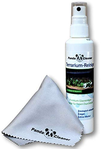PandaCleaner Terrarium-Reiniger/Terrarienreiniger für Terrarienscheiben, Terrarienglas - Terrariumglasreiniger - Sprühflasche Glas