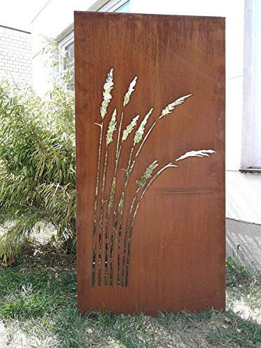Zen Man Garten Edelrost SichtschutzWand rost aus Corten Stahl Garten Sichtschutz 1.6 mm B75*H150cm 18,6kg 031912-2C