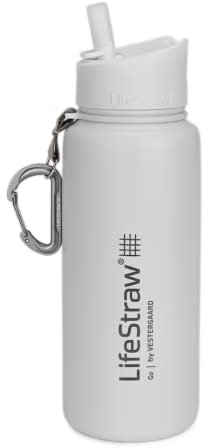 LifeStraw Go 2-Stage Filter Bottle Unisex-Adult, White, 710 ML