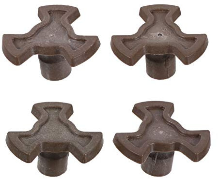 Lurrose 4pcs Microwave Turntable Coupler Replacement Oven Turntable Roller Guide Support Mica Plates Repairing Part for Glass Tray Rotating