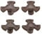 Lurrose 4pcs Microwave Turntable Coupler Replacement Oven Turntable Roller Guide Support Mica Plates Repairing Part for Glass Tray Rotating