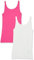 Amazon Essentials Débardeur Coupe ajustée à Fines Bretelles Femme, Lot de 2, Blanc/Rose Foncé, S
