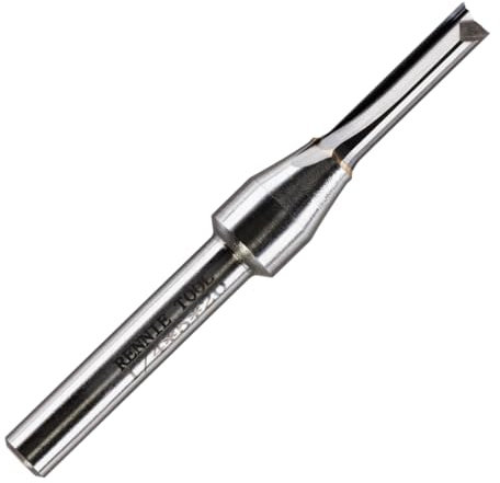 Rennie Tools - 5mm Cutting Diameter x 20mm Flute x 1/4 Shank TCT Tipped 2 Flute Straight Router Cutter Bit Compatible With Makita Bosch Trend Katsu Dewalt Router Etc. 5mm Router Bit