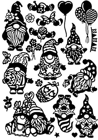 Ideen mit Herz Stanzschablonen, Wichtel rund ums Jahr, 22 Stück