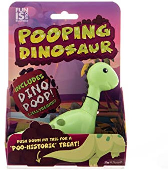 Boxer Gifts Novelty Pooping Dinosaur Sweet Dispenser | Holds Tasty Dino 'Poop' Jelly Beans Candy | Great Novelty Gift For Kids