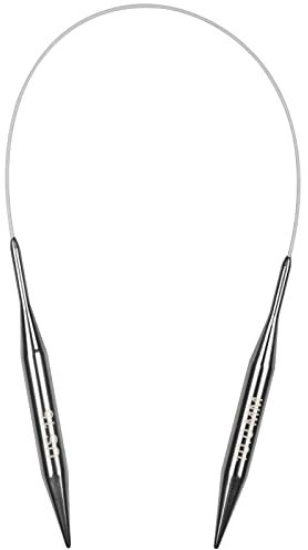 Aeelike 40 cm Rundstricknadel Set, 10,0 mm Edelstahl Rundstricknadeln mit Farbiges Stahlseil, Metall Rundstricknadeln Set, Ergonomische Stricknadeln Rundstricknadel für Schals, Decken, Teppiche
