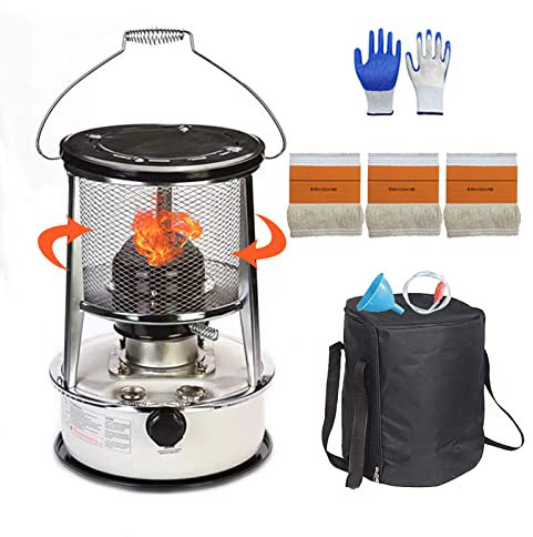 Suwooy Kerosene Heaters for Home,Portable Petroleum Stove,Indoor Kerosene Stove Burner,Efficient/Without Electricity Paraffin Heaters,for Outdoor Camping Tents Patio Hiking,White-6L-32.5×32.5×47cm