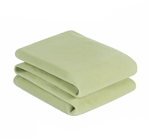 Dreamscene Fleece Throw Blanket, Soft Warm Cosy Plain Sage Green Throw Over Sofa Garden Blanket Lightweight Fluffy Outdoor Blankets Single Polar Fleece Throw, 120 x 150cm