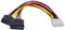 CY Cavo di alimentazione IDE a 4 pin da maschio a doppio SATA femmina, cavo di prolunga da 1 a 2, 12 V + 5 V
