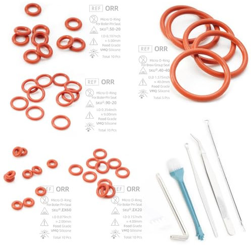 Food Grade Silicone O Ring Repair Kit, To Solve Boiler Pin Brew Group Hot Water Issues, Compatible For Philips Coffee Machines (Expand)