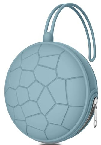 Smlpuame Porta Ciuccio, Portaciuccio in Silicone, Porta Succhietto Senza BPA, Portaciuccio da Viaggio, Custodia Ciuccio per Bambini, Pratica Scatola Porta Ciuccio,Blu