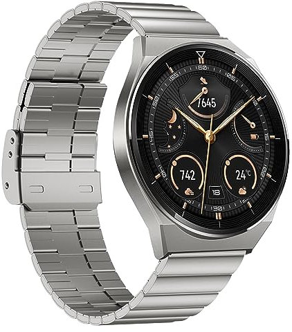 Edelstahl Huawei Watch GT3 Pro Armband, 22mm Ersatzband Metall Armband für Huawei Watch GT, Huawei Watch GT 3, Huawei Watch GT2 Pro, Huawei Watch GT3 Pro 46mm, Huawei Watch GT 2e, Huawei Watch 3 Pro
