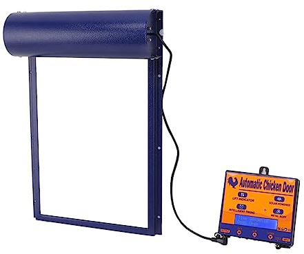 Fdit Porte automatique pour poulailler à énergie solaire, avec capteur de lumière, minuteur, télécommande, ouvre-porte en aluminium, pour poulaillers automatiques, pour volaille, résistant aux