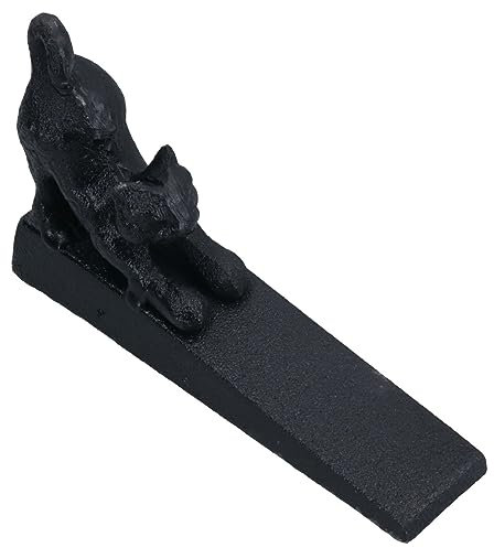 AB Tools Cat Door Stop Cast Iron Metal Rustic Doorstop Wedge House Home Feline