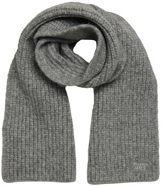 Superdry Damen Schal mit Rippmuster Grau Meliert 1SIZE