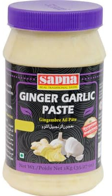 Sapna Ginger & Garlic Paste - 1kg | Authentic Flavor | Convenient and Flavorful Cooking Essential | Versatile Culinary Use