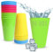 Mypicompany. Vasos Plastico Duro, 16 Unidades. Vasos de Colores en Tonos Vivos de 450 Ml Libres de BPA. (VIVOS, 16)