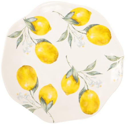 Angoily Plateau Décoratif Céramique Motif Fruits Assiette Unique Pour Service Alimentaire Pour Réunions Familiales Et Fêtes