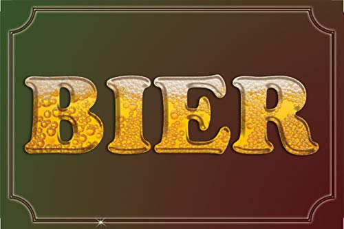 Ontrada Holzschild 30x40cm Bier Hinweisschild Sprüche Holz Schild