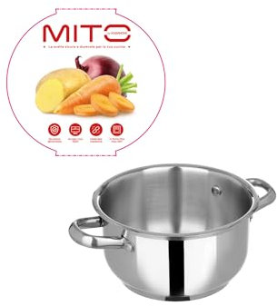 KASANOVA Casseruola 16 cm in acciaio inox Mito argento Cottura