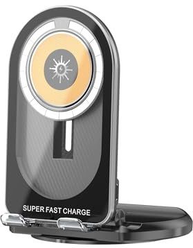 TechFlow Wireless Charger, 15W Wireless Charging Stand, Wireless Charging Station for iPhone 15/14/13/12/Pro/Max/Plus/XS/XR/X, Samsung Galaxy S22/S21S20, and all Qi-Enabled Phones (Black)