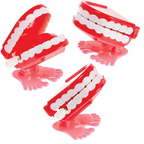 Baker Ross FN232 Klappernde Zähne – 4er-Pack, lustiger Partytütenfüller für Kinder