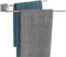 WZRUA Schwenkbarer Handtuchhalter Wandmontage, 34.5CM Edelstah Handtuchhaltern 2 armig Handtuchstange Gebürstetes Nickel für Küche, WC, Garderobe und Bad