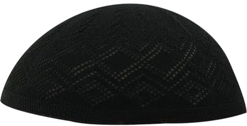Glixoft Männer Muslimischen Gebet Hut Muslimischen Stricken Kufi Kappe Atmungsaktive Toque Melone-förmigen Hut Türkischen Indischen Hut Arabischen Kopfbedeckung