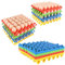 CYEER Pack of 16 Multicolored Plastic Egg Tray for 30 Eggs, Egg Storage, Sorting and Transport (Square, Contemporary)