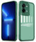 YUXING Funda para Vivo Y28 4G Carcasa Transparente con Película Protectora de Lente Ultra Delgado Antichoque Bumper Slim Case - Verde