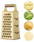 Buyer Star Stainless Steel 4-Sided Grater, 9.37 Inch Multifunctional Cheese Grater, Suitable for Vegetables,Vegetable Grater, Zester, Dishwasher Safe (Champagne Gold)