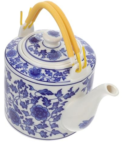 COLLBATH 1 Théière Rétro Kung Fu En Céramique Style Chinois Bouilloire À Eau 2 Litres Fait À La Main