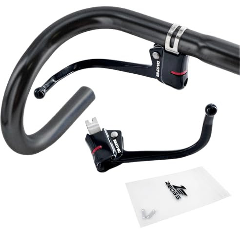 ZEOSS DIA-COMPE DC139 Guidonnet Bremshebel, gebogen, Retro, feste schwarze Bremsleitungskappe, DP3129-ZEO
