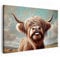 Artmazing | Hochlandrind Bild bunt | S-Art Bilder | Hochlandrind Bilder Modern | Leinwandbilder XXL Wohnzimmer | Wandbild Hochlandrind Deko XXL | Bild Leinwand XXL | buntes Poster für Wand